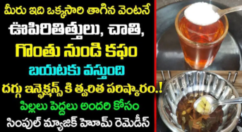 Health Tips : కేవలం ఒక్కసారి తాగిన వెంటనే ఊపిరితిత్తులు, చాతి, గొంతు నుండి కఫం బయటికి వస్తుంది…!