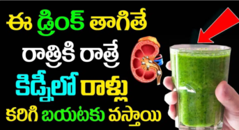ఈ డ్రింక్ తాగితే రాత్రికి రాత్రే కిడ్నీలో రాళ్లు కరిగి బయటకు వస్తాయి…!